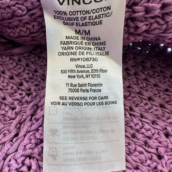Vince Crochet Chunky Knit Tank Top Lilac Purple Size Medium - Picture 11 of 12